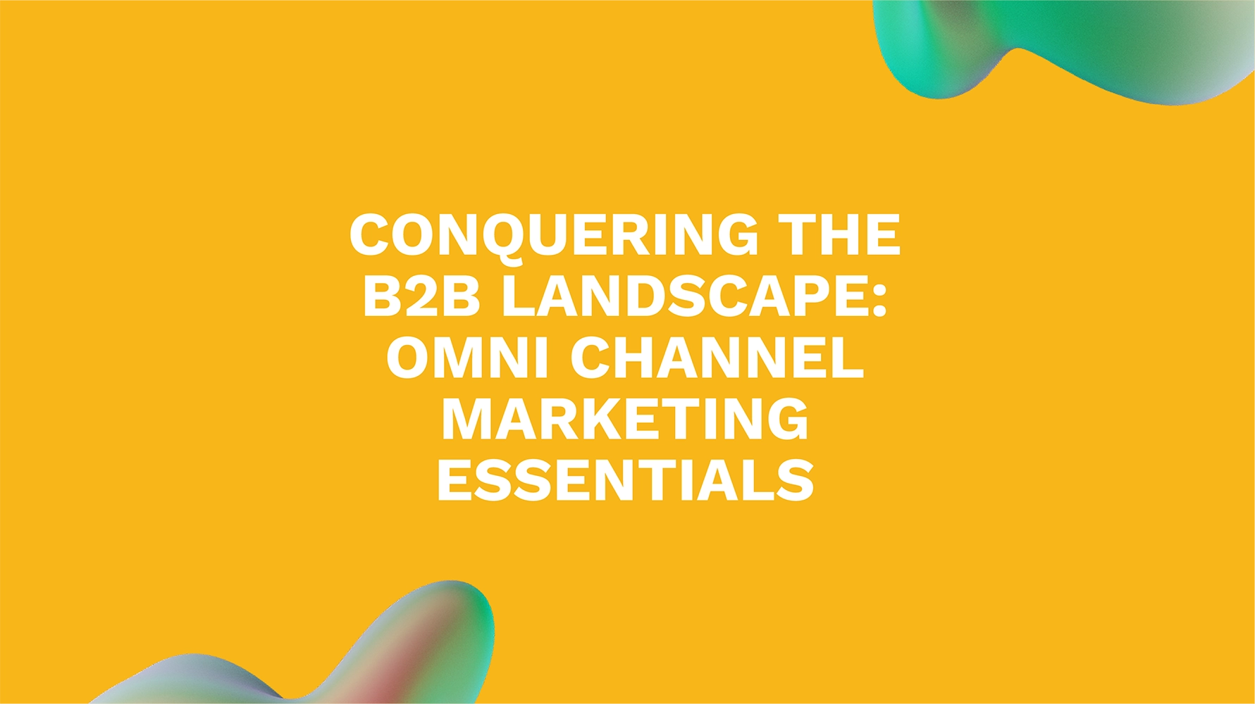 Conquering the B2B Landscape: Omni Channel Marketing Essentials