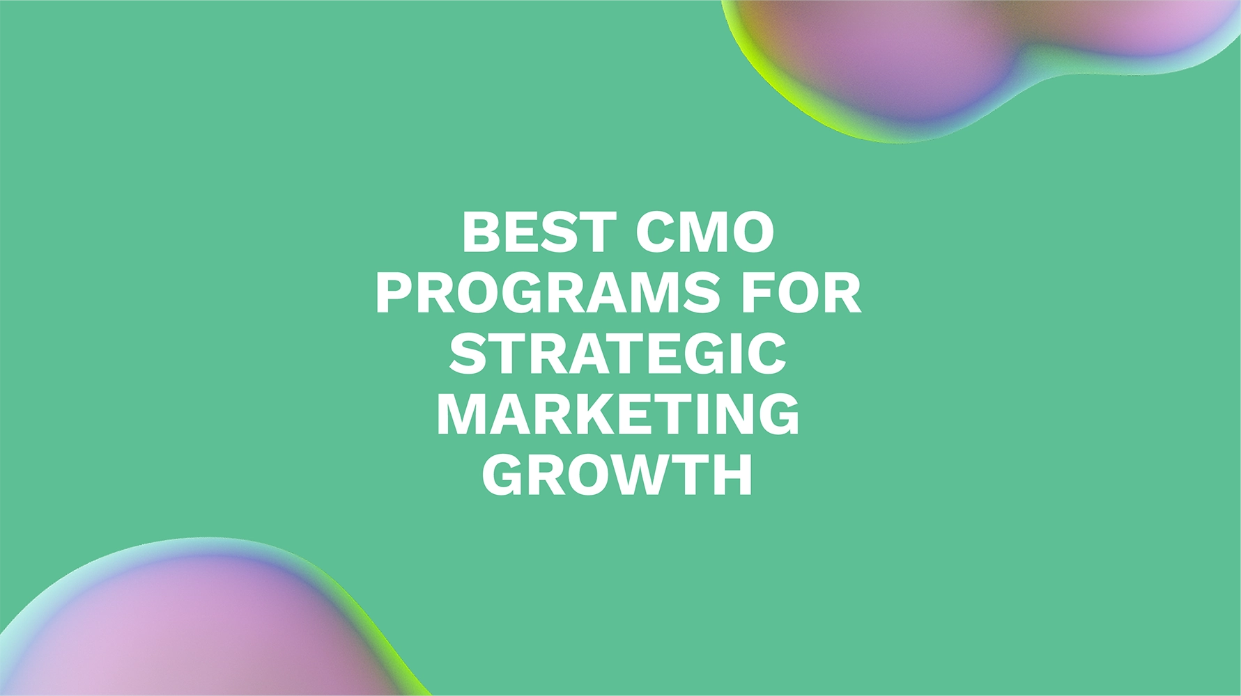 Best CMO Programs for Strategic Marketing Growth