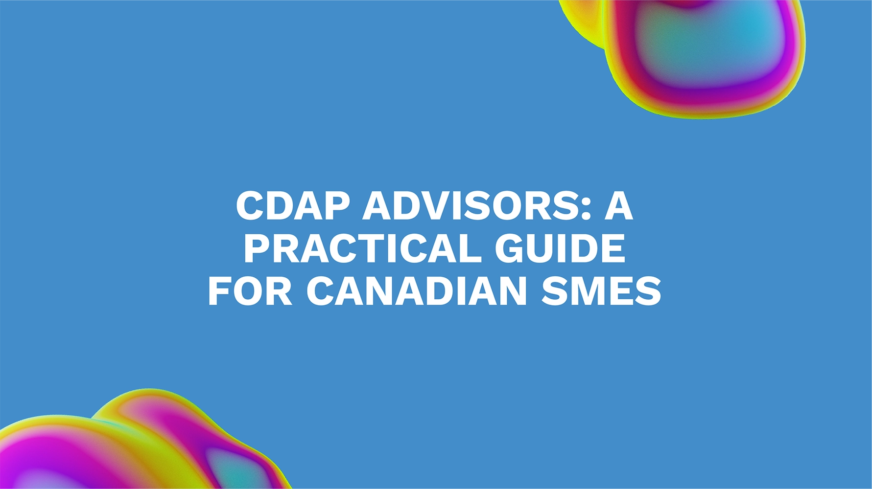 CDAP Advisors: A Practical Guide for Canadian SMEs