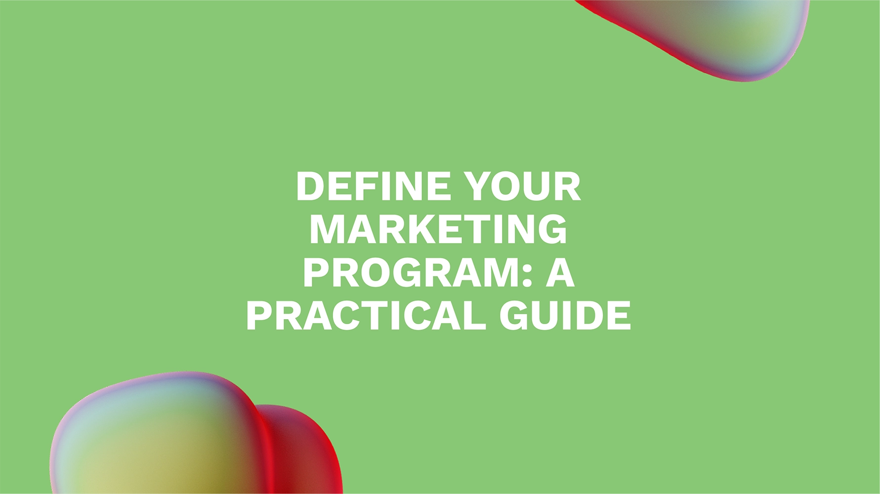 Define Your Marketing Program: A Practical Guide
