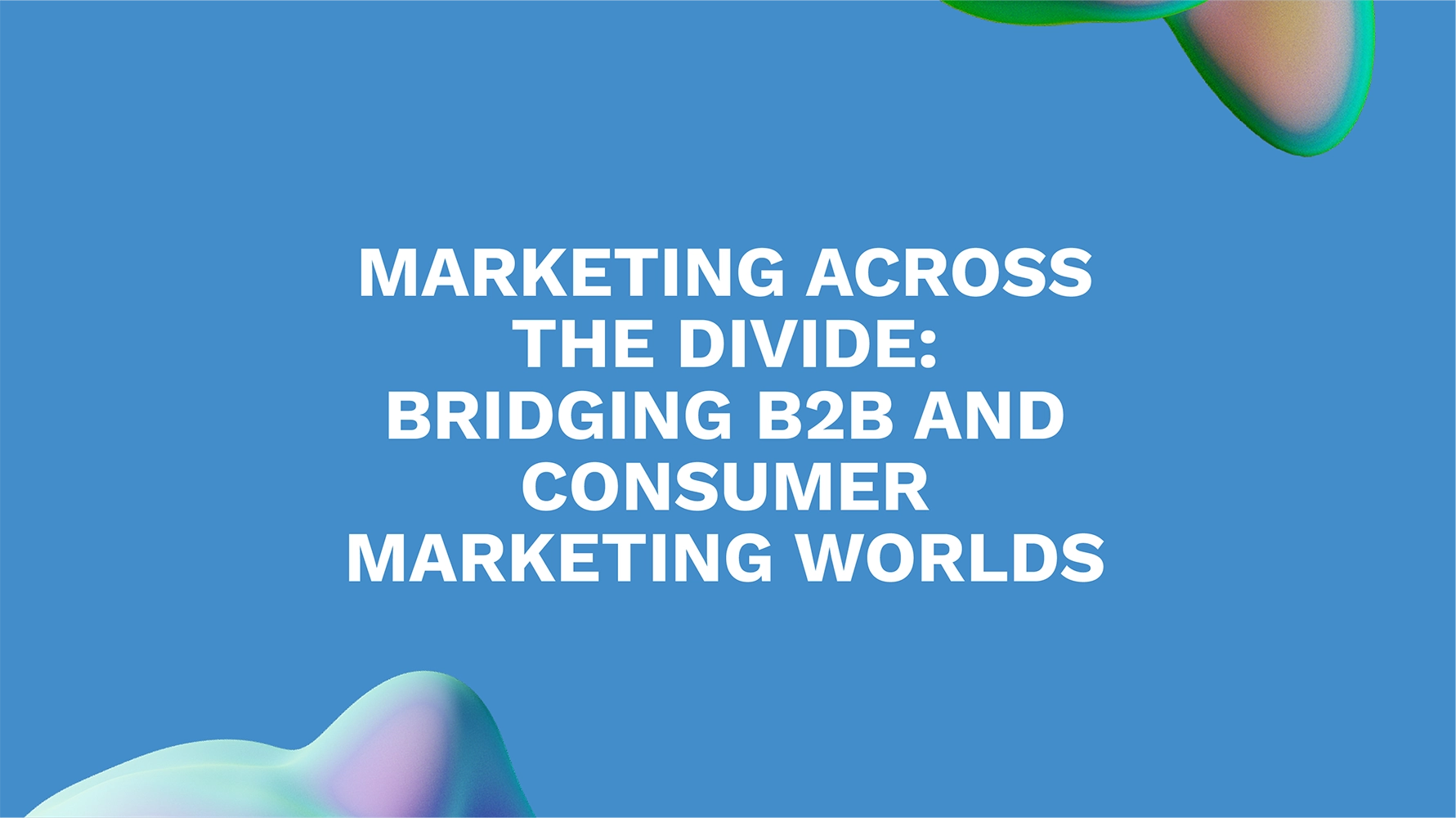 Marketing Across the Divide: Bridging B2B and Consumer Marketing Worlds