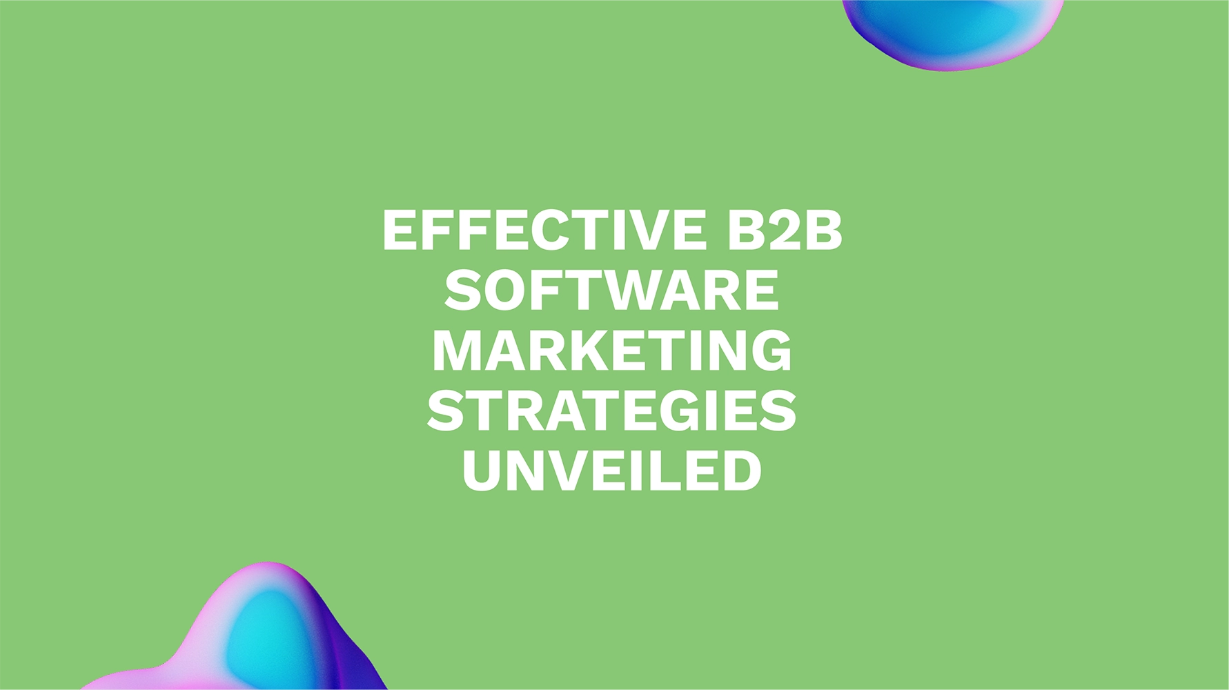 Effective B2B Software Marketing Strategies Unveiled