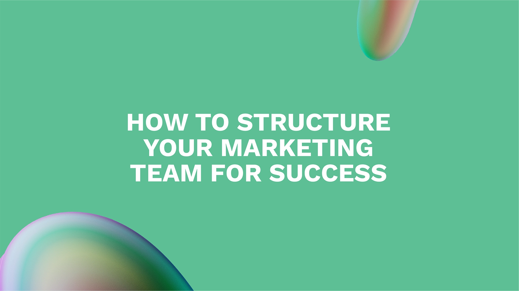 How to Structure Your Marketing Team for Success
