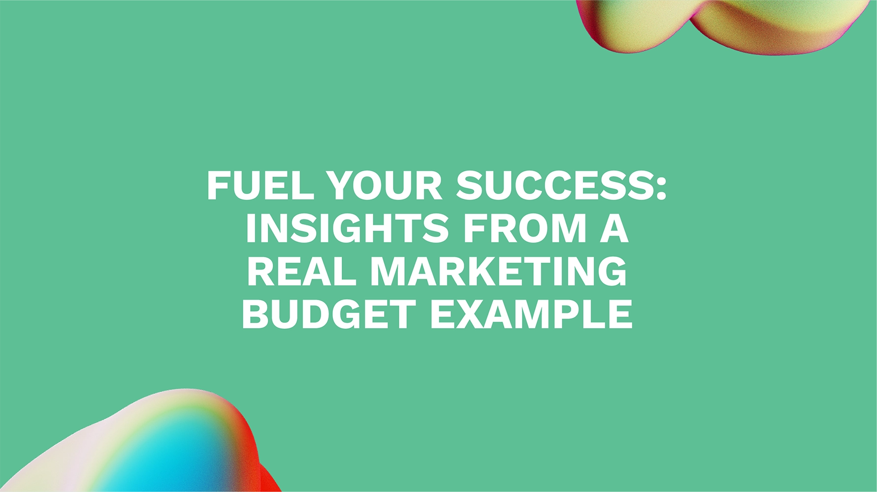 Fuel Your Success: Insights from a Real Marketing Budget Example
