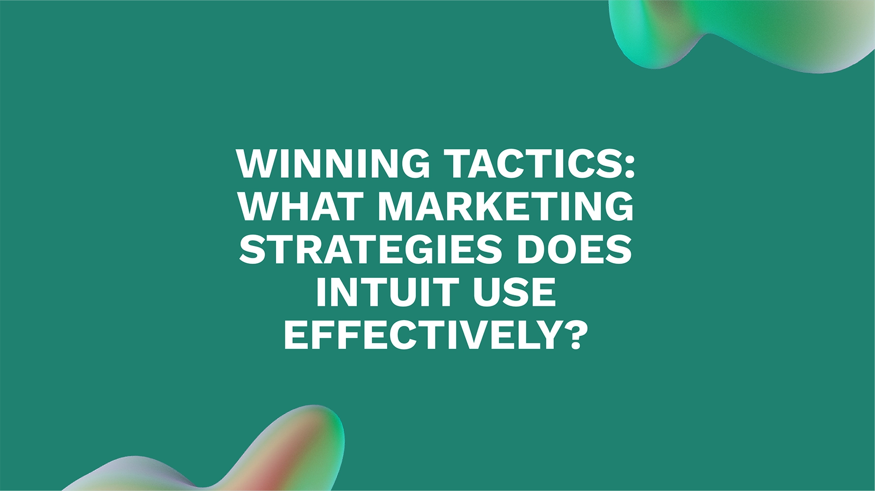Winning Tactics: What Marketing Strategies Does Intuit Use Effectively?