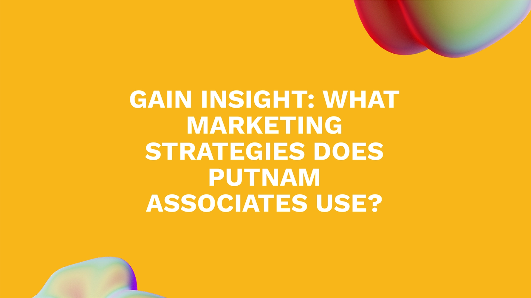 Gain Insight: What Marketing Strategies Does Putnam Associates Use?
